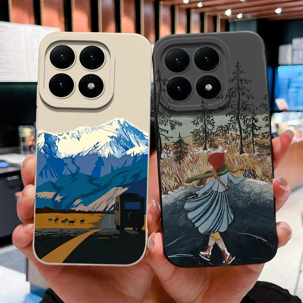 Funda para Xiaomi 15T 15T Pro, bonitos diseños de mariposas, carcasa de teléfono de silicona líquida suave y suave para Xiaomi 15 T, funda ligera - imagen 2