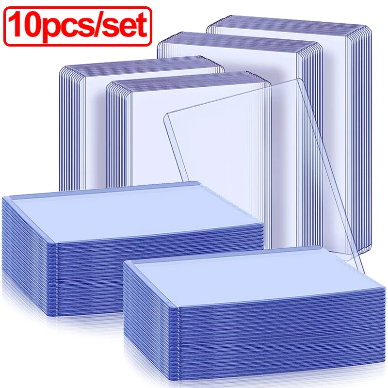 Fundas protectoras transparentes de PVC para tarjetas deportivas de baloncesto coleccionables, funda porta tarjetas de juego 35PT de 3x4 pulgadas