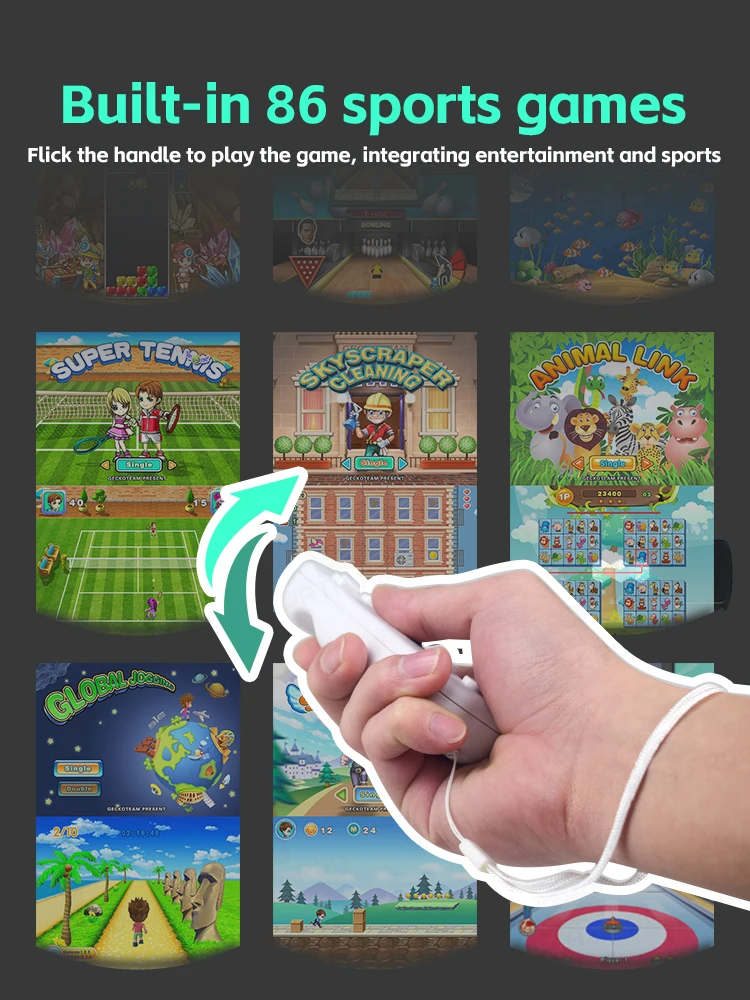 DATA FROG-consola somatosensorial Retro Y2 Fit 4K, más de 1000 juegos NES, TV inalámbrica, Dendy - imagen 3