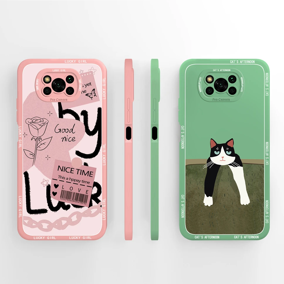 Funda de teléfono para Xiaomi Poco X3 Pro NFC Lovely Cartoon Astronaut, cubierta de protección de silicona líquida para XiaomiPocoX3 X3Pro, NFC - imagen 2