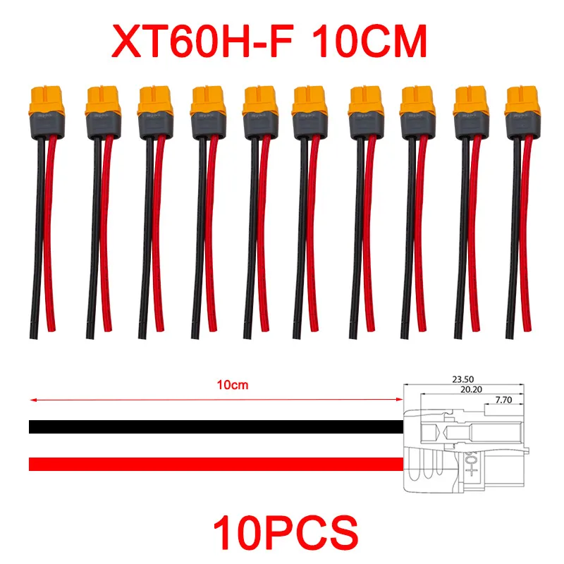 XT60H-F-10CM 10pcs