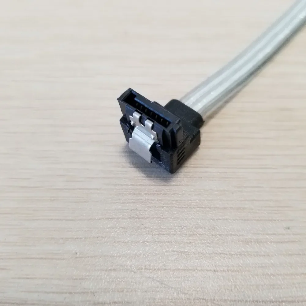 DC ATX Mini ITX SATA 90 grados en ángulo recto caja de host placa base HDD Cable de datos ultracorto súper suave 10CM - imagen 2