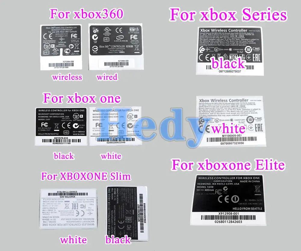 100 Uds. Para Microsoft XBOX Series pegatinas de piel pieles para XBOX 360/ONE Slim S/Elite mango etiqueta adhesiva trasera controlador - imagen 2