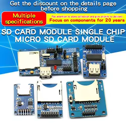 Módulo lector de adaptador de tarjeta Micro SD SDHC TF, pines soldados con interfaz SPI, Chip de conversión de nivel Compatible con Arduino Raspber