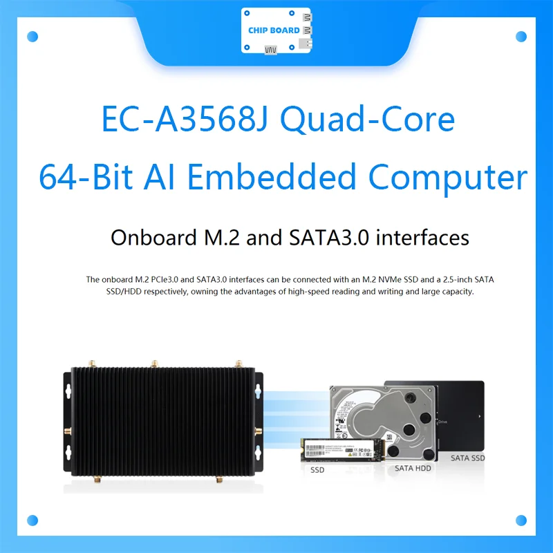 EC-A3568J Computadora integrada AI de cuatro núcleos y 64 bits 2G/32G - imagen 5