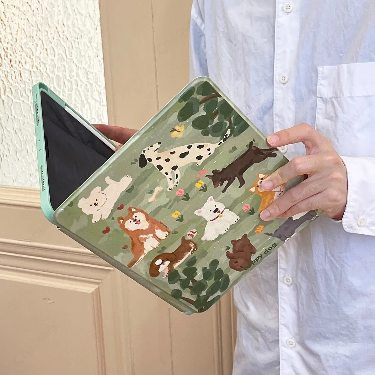 Funda con dibujos de perro para IPad, carcasa con rotación de 360 grados, con ranura para lápiz, para modelos 9,7, 10,2, 10,5, 11, 12,9 pulgadas, Mini 6, Air 5 y 4 - imagen 5