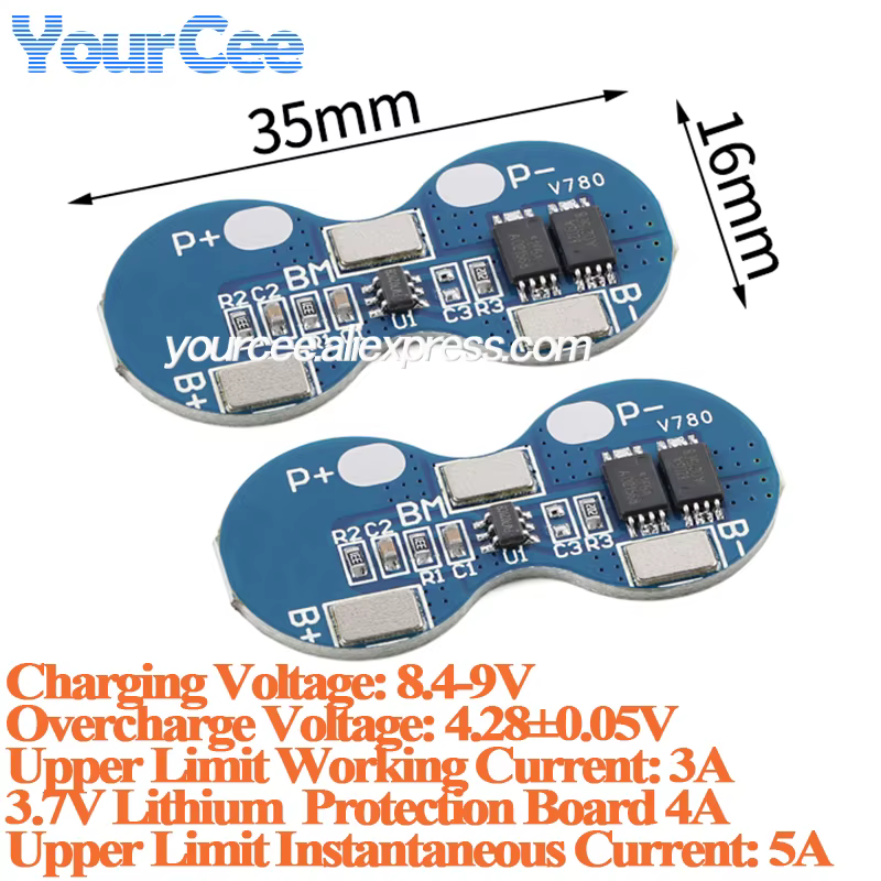 20 piezas/1 unidad 2S 7,4 V 8,4 V 3A Li-ion batería de litio 18650 módulo de placa de protección del cargador BMS PCM Lipo batería 2 paquete de celdas 2S-A18