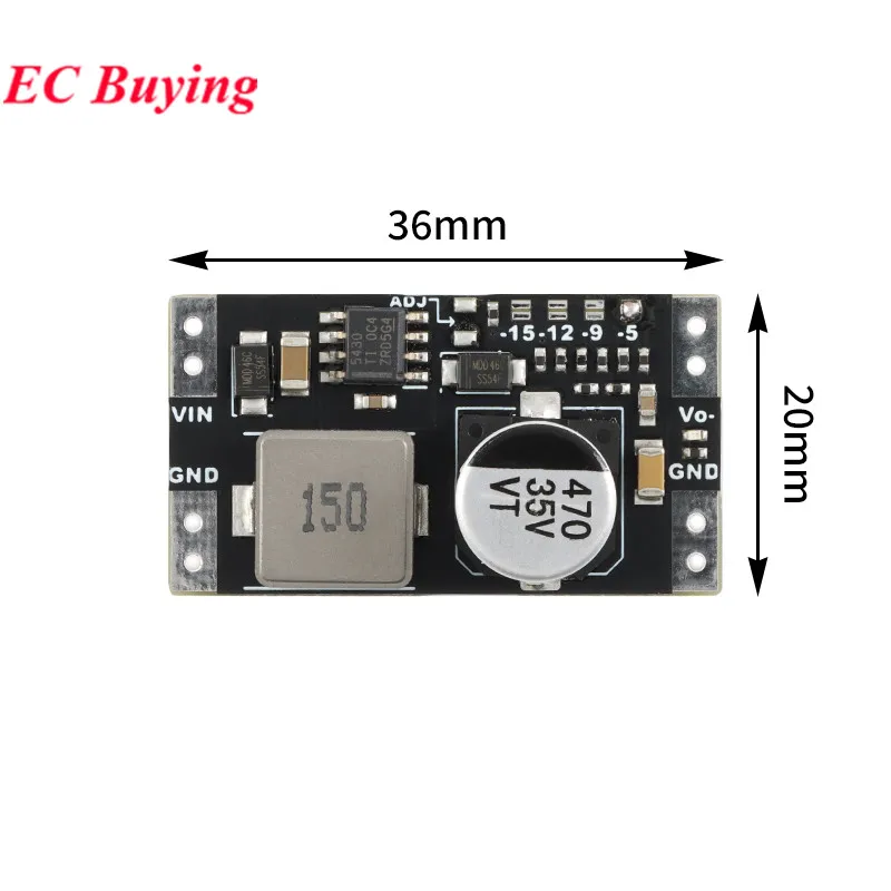 5 uds/1 unidad XL5430 TPS5430 DC módulo de fuente de alimentación de placa reductora 5V 9V 12V 15V baja ondulación voltaje Dual positivo y negativo - imagen 4