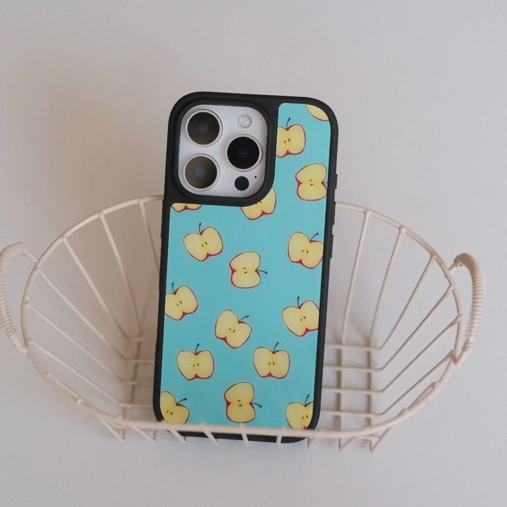 Funda de teléfono ins con borde plateado de manzana bonita, funda de teléfono anticaída de TPU para iPhone XR/11/12/13/14/15/16/17 Pro Max - imagen 5