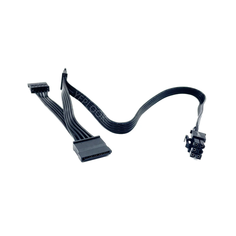 Cable de alimentación HDD SSD recto SATA de 6 pines a 3 para fuente de alimentación Modular Corsair RMi, RMx, AXi, HX, HXi, RM, CSM, CXM, TXM, SF 850W 750W 650W - imagen 5