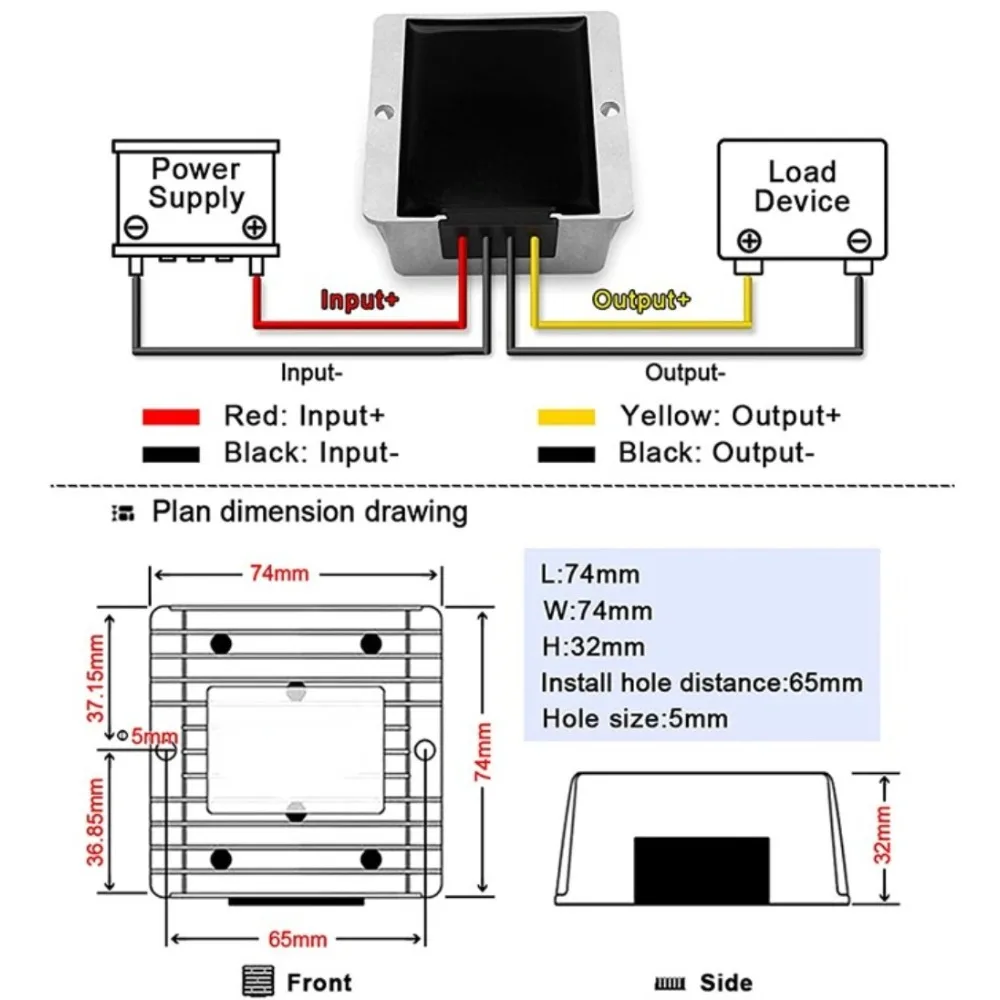 12V 24V a 5V 5A 10A 15A 20A 30A DC convertidor de potencia reductor estabilizador regulador de voltaje Buck adaptador de fuente de alimentación LED para coche - imagen 4