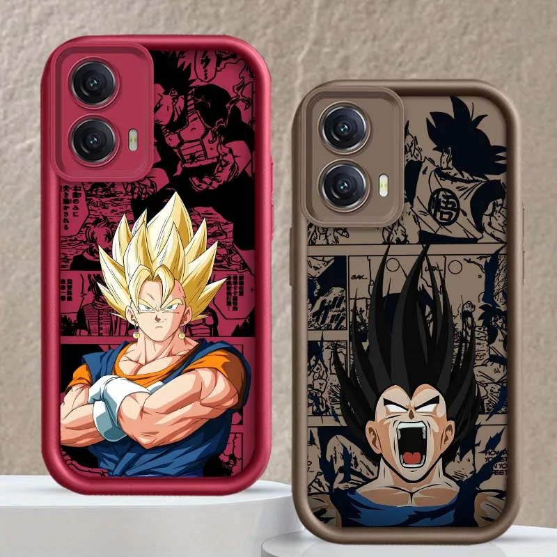 D-Dragon Ball Anime Saiyan para Motorola MOTO Edge G85 G54 G35 G34 G32 E22 E14 G04 50 5G cubierta de la caja del teléfono de la escalera del ojo - imagen 2