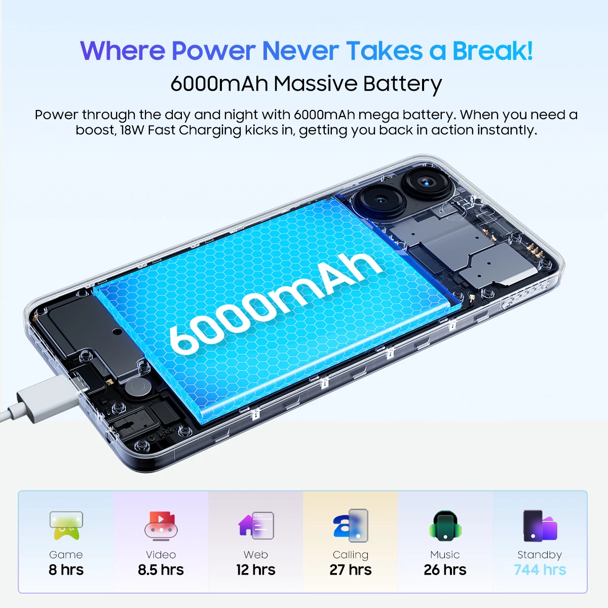 Blackview COLOR 8 Android 13 Smartphone 6,75 pulg. 128/256 GB 50 MP - imagen 5