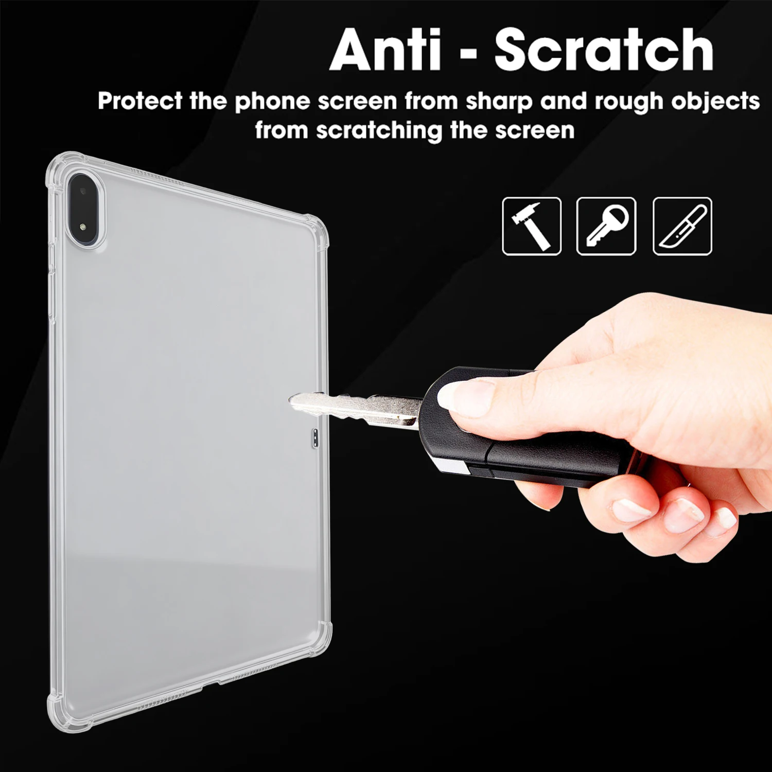 Funda protectora transparente de TPU suave para tableta OnePlus Pad 3/Pad2 Pro/Pad4 13,2 pulgadas cubierta protectora a prueba de golpes carcasa transparente - imagen 4