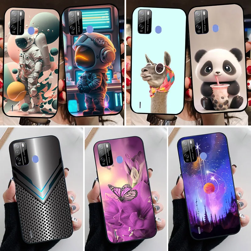 Para Itel Vision 1 Pro funda Vision 1Pro fundas de teléfono de silicona suave contraportada para Itel Vision1 1 Plus negro TPU a prueba de golpes Etui