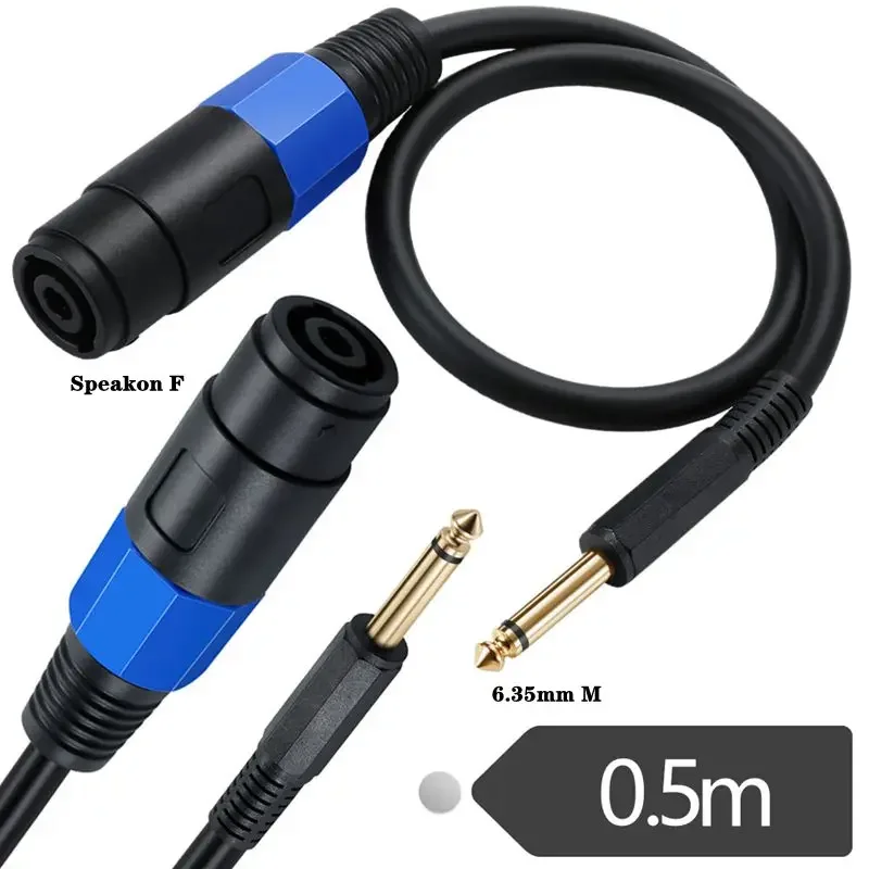 Cable de altavoz Speakon macho hembra a 6,35 mm TS Mono codo de 90 grados OD8.0 mm cobre puro 0,6 m2 - imagen 4
