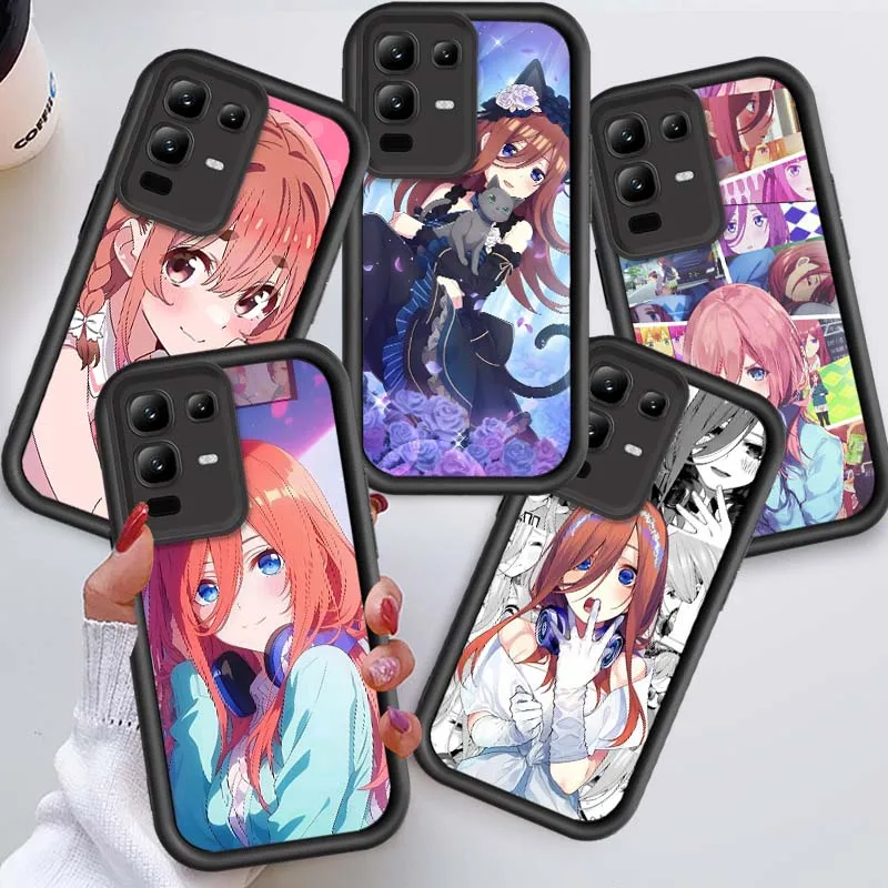 Miku Nakano Anime cubierta para Infinix Note 12 G96 2023 30 40 50 40S 50X VIP Pro Plus 5G caja de teléfono con escalera de ojos