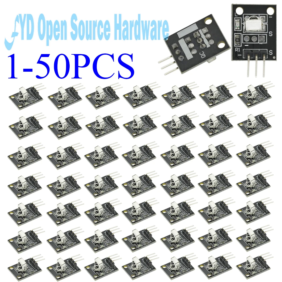 1-50PCS KY-022 Módulo receptor infrarrojo IR - Sensor de 3 pines 38kHz para Arduino, control remoto, proyectos electrónicos de bricolaje