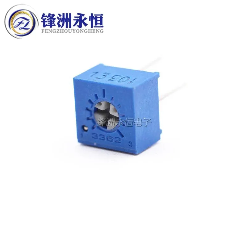 10 unids/lote 3362P Trimpo potenciómetro recortador 100 200 500 1K 2K 5K 10K 20K 50K 100K 200K 500K 1M P103 104 3362 serie resistencia - imagen 4