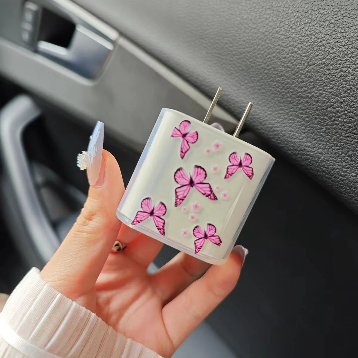 Cubierta protectora de cargador rápido para Apple, adaptador de estilo mariposa, carcasa protectora, Cable USB, enrollador de línea de datos, protección en espiral, 20W - imagen 3