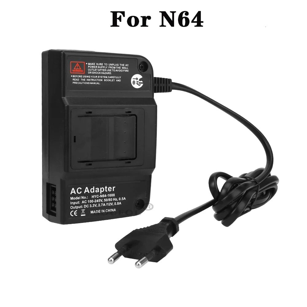 Adaptador de fuente de alimentación de CA de alta calidad, cargador de pared con enchufe europeo y estadounidense para consola Nintendo GameCube NGC N64, envío directo