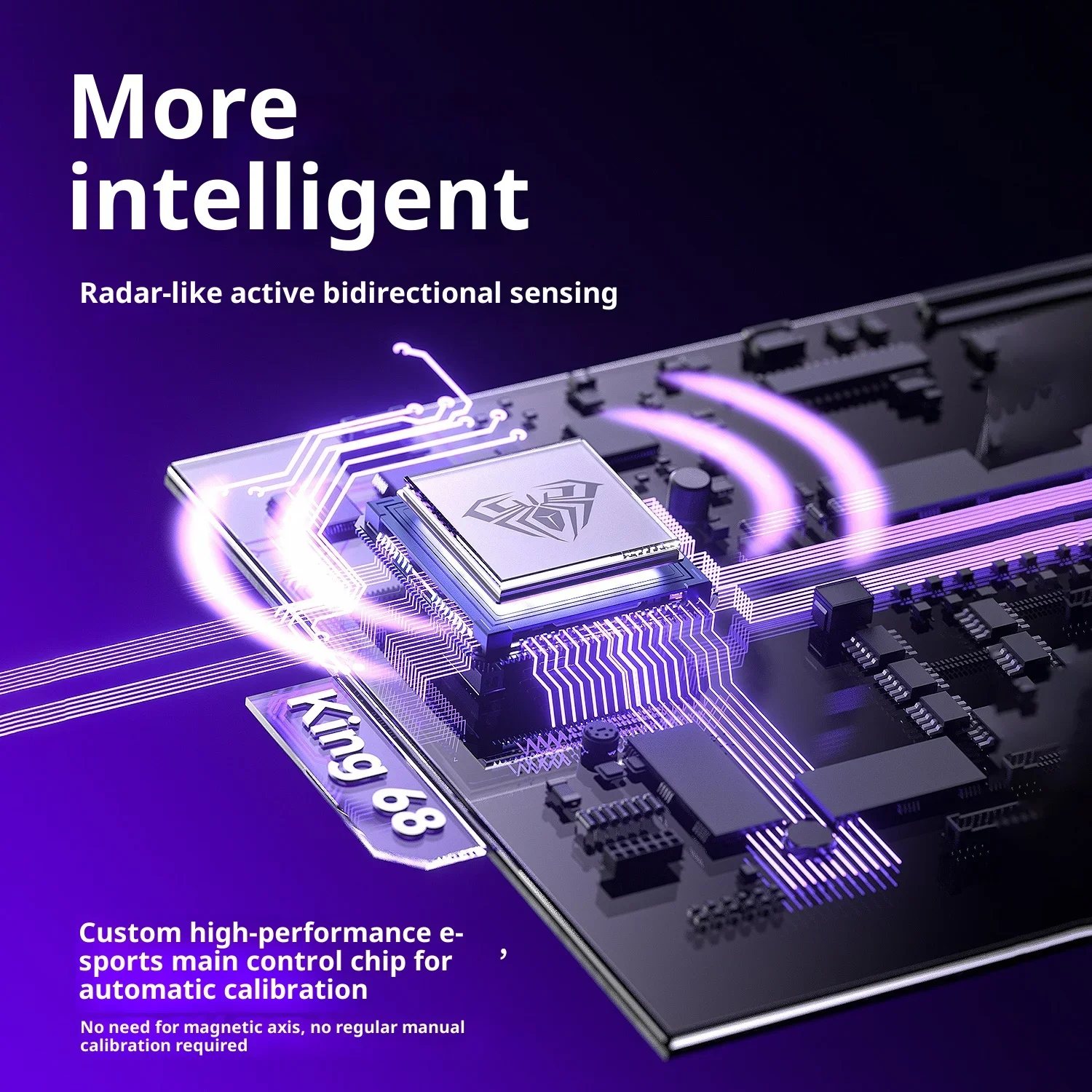 AULA King68 teclado mecánico para juegos por cable interruptor Inductor RT0.01MM 8KHz tasa de retorno 0,125 ms retardo Hotswap FPS teclado para jugadores - imagen 4