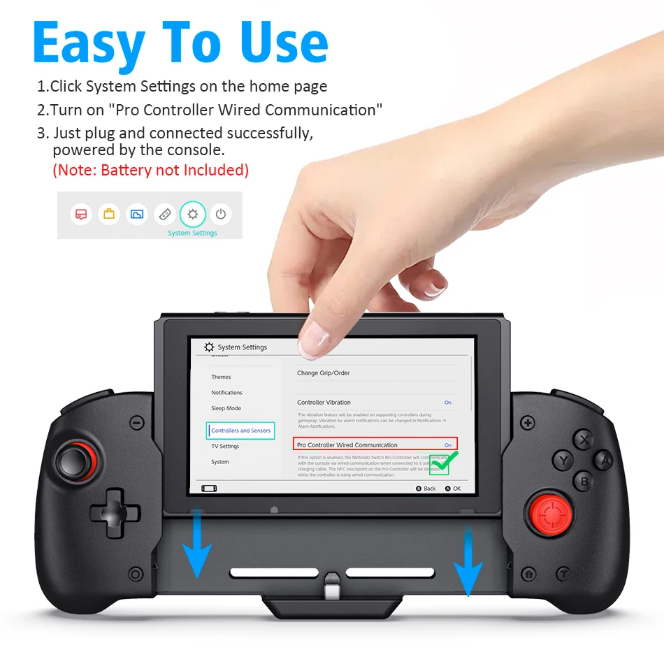 Bolsa de almacenamiento para mando de Nintendo Switch, Gamepad mejorado, carga rápida, doble Motor, vibración integrada, mango giroscópico de 6 ejes - imagen 5