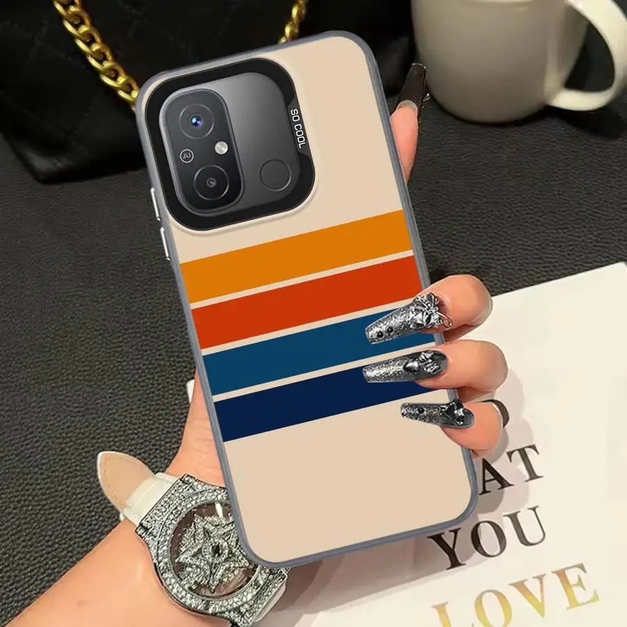 Funda trasera de teléfono con rayas Retro para Xiaomi Redmi 13C 14C 9C 12C 9T 10C K60 A5 A1 A2 Plus - imagen 5