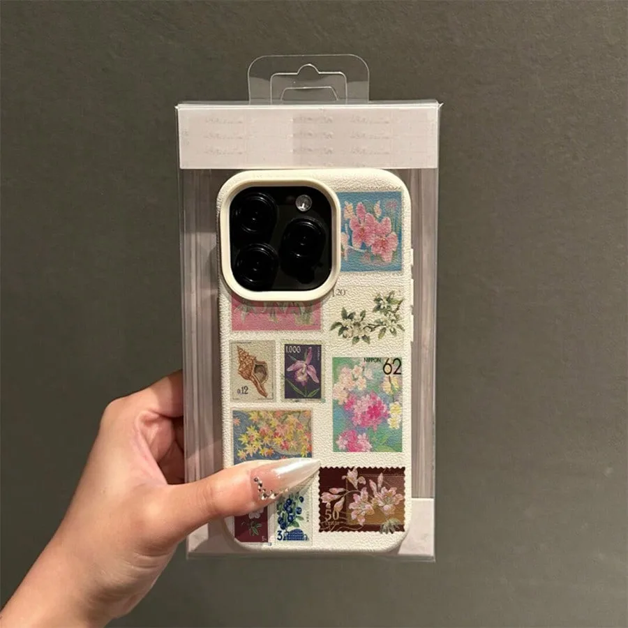 Funda con estampado de lichi y sellos Vintage para Samsung S25 Ultra, fundas Galaxy S24 FE S23 S22 Plus A56 A54 A55 A53 A16 A36 - imagen 3