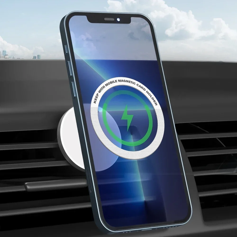 Anillo de placa de Metal magnética Universal de acero inoxidable, 7/5/1 Uds., para Apple IPhone 15 14, cargador inalámbrico Magsafe, pegatinas de hierro y Metal - imagen 5