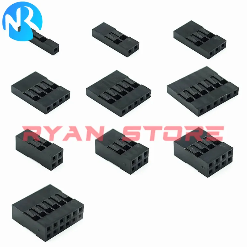 Kit de carcasa de conector de cabezal de puente de Cable Dupont, pines de engarzado macho + alicates de Terminal de conector de Pin hembra, paso de 2,54 MM, 620 Uds. - imagen 3