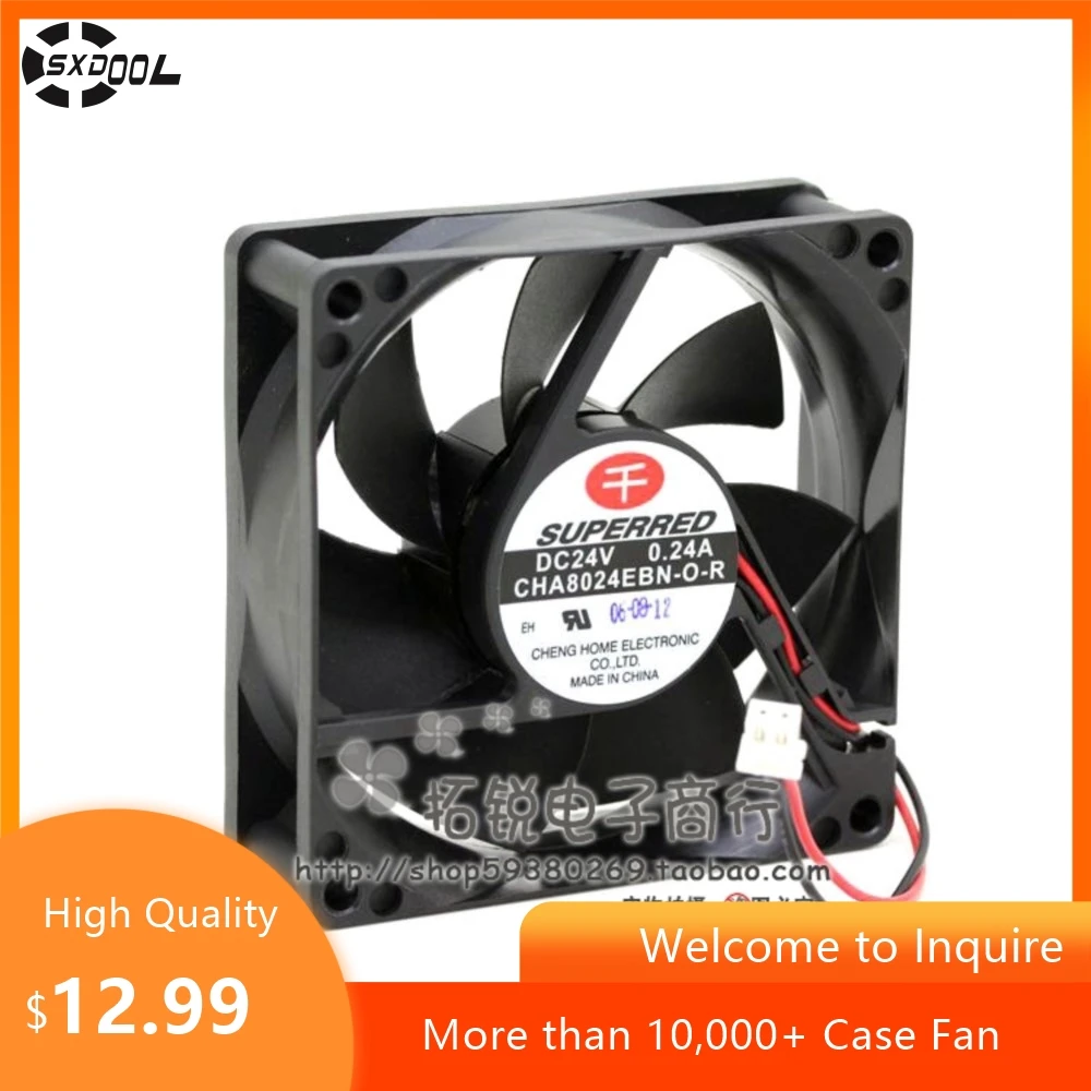 Ventilador de 80mm 24V para SUPERRED CHA8024EBN-O-R 0.24A 8025 ventilador de refrigeración convertidor de 8cm, convertidores de potencia eficientes - imagen 3