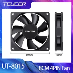 TEUCER UT-8015 Ventilador de Caja PC 8 cm PWM Ultrafino