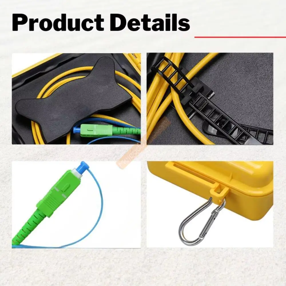 Eliminador de zona muerta SC/UPC-SC/APC, anillos de fibra, caja de cable de lanzamiento OTDR de fibra óptica 500m 1Km 2Km SM 1310/1550nm - imagen 3