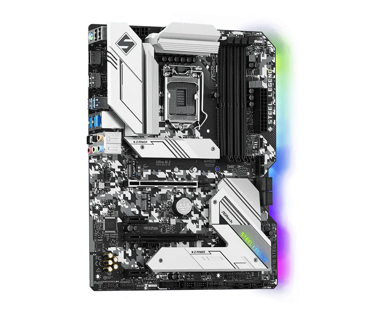 Placa base ASRock H470 Steel Legend Intel H470 LGA 1200 compatible con i9-11900F i5-11400F i3-10100F i3-10105 cpu M.2 NVMe SSD ATX - imagen 4