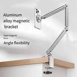 Soporte magnético de escritorio para teléfono móvil, brazo largo de Metal ajustable para tableta, Magsafe, Iphone, iPad, Xiaomi, novedad
