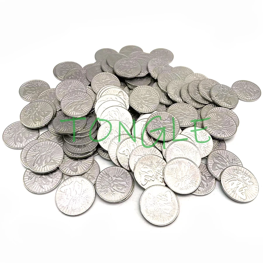 Moneda de máquina de juego de parque de atracciones Arcade, moneda de ficha de acero inoxidable, personalizada, hecha en China, 25*1,8mm, 100 unids/bolsa - imagen 3
