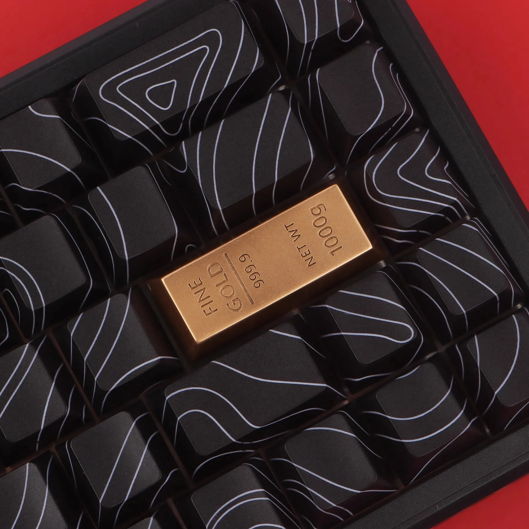 Tapa de tecla personalizada con barra dorada, Material de resina, perfil de cereza 6.25X 6.25U, tapas de llave de entrada para teclado mecánico MX Switch, 1 unidad - imagen 5