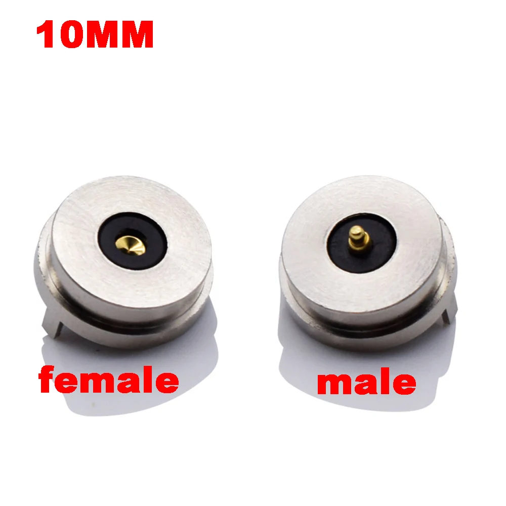 Conector de carga CC magnético de 10mm, 2P, 3A, 2 pines, conector de alimentación de carga magnética, Pogopin, orificio pasante, sonda macho hembra de soldadura - imagen 2