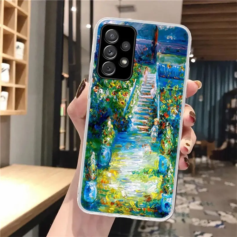 Funda de teléfono Claude Monet Garden Lotus Bridge para Samsung Galaxy A56 A55 A54 A53 A17 A16 A15 A14 A13 A36 A35 A34 A33 A26 A25 A24 A - imagen 2