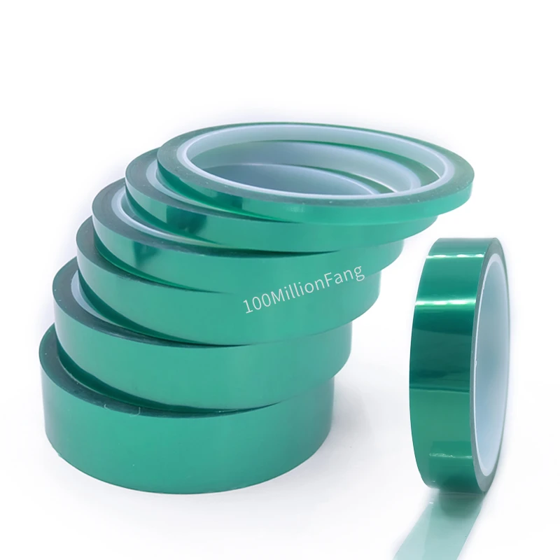 Cinta de película PET resistente al calor, protección de enmascaramiento de alta temperatura, cinta verde para soldadura PCB, protección de aislamiento de revestimiento SMT - imagen 3