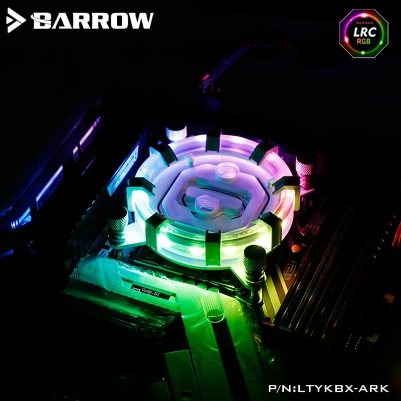Barrow CPU bloque de agua para AMD AM5 AM4 AM3 AM3 + FM2/ INTEL LGA115X 1200 1700 /X99 X299 5V ARGB 3PIN MOBO AURA SYNC - imagen 5