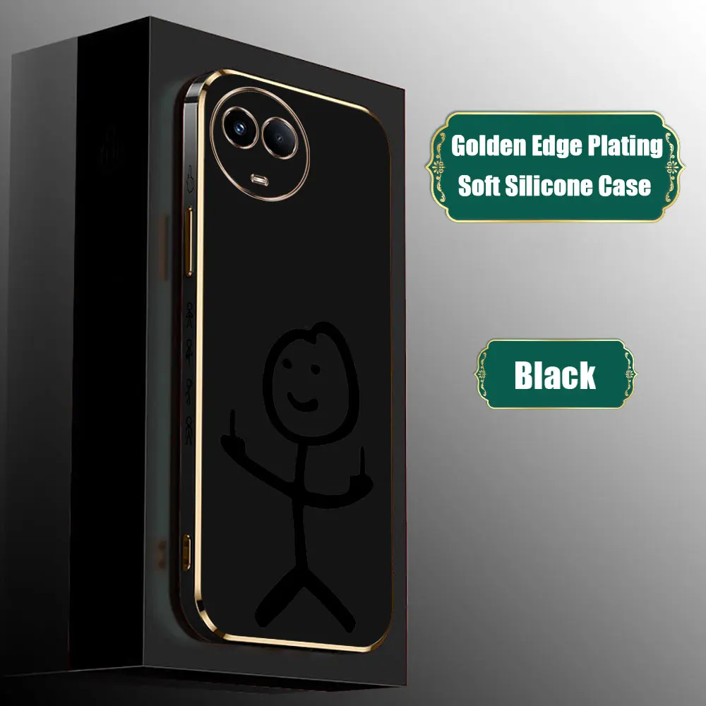 Funda de E-TPU suave para hombre, carcasa divertida de dedo medio para REALME GT 7, 8, 8I, 9, 9I, 10, 11, 12 PRO, C21Y, C33, C35, C53, C55, C63, C65 - imagen 4