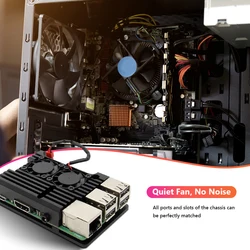 Raspberry Pi 3 Modelo B+ Kit Disipador Ventilador Carcasa Aluminio