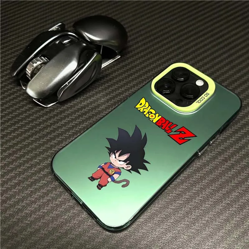 Funda de dibujos animados d-dragon Ball Son Goku para iPhone 17 16 15 14 13 12 11 Air Pro Max Plus Mini funda de teléfono plateada colorida - imagen 5