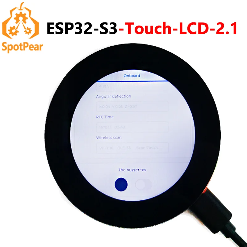 Placa de desarrollo ESP32 S3, placa LCD LVGL de 2,1 pulgadas, módulo de pantalla táctil cautiva 480x480