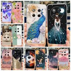 Funda Honor X9C TPU transparente pintada elegante antirayaduras