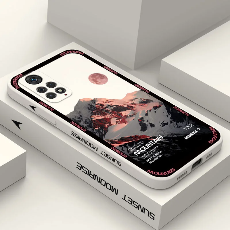 Funda de teléfono de silicona con paisaje de montaña y puesta de sol para Xiaomi Redmi Note 12 11 Pro Plus Turbo 5G 12 11S 10S 10 9S Redmi 10C 12C - imagen 2