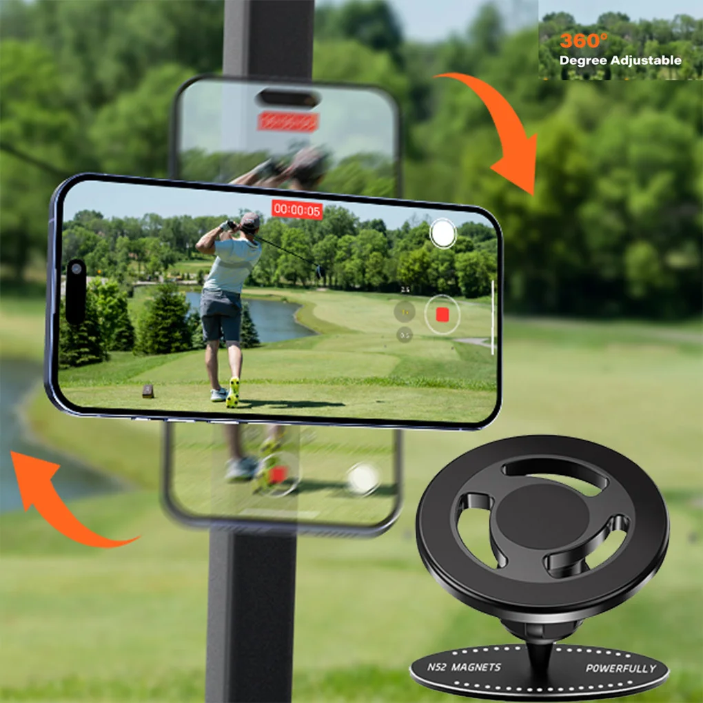 Soporte Universal para teléfono de coche, soporte magnético de aleación para carrito de Golf, soporte para teléfono móvil Macsafe iPhone Samsung Xiaomi - imagen 3