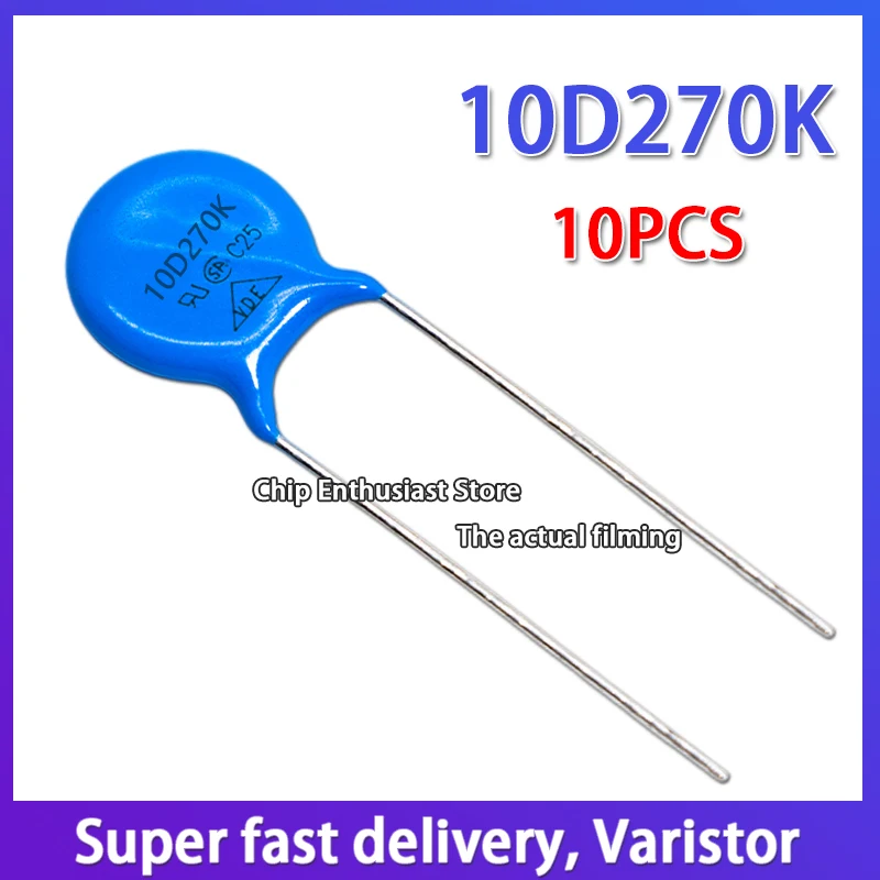10 Uds varistores KD10 10D270K 330K 820K 101K 121K 151K 221K 331K 361K 471K 471KJ 561K 681K 112K 180K 390K 241K 301K 431K 10MM - imagen 3